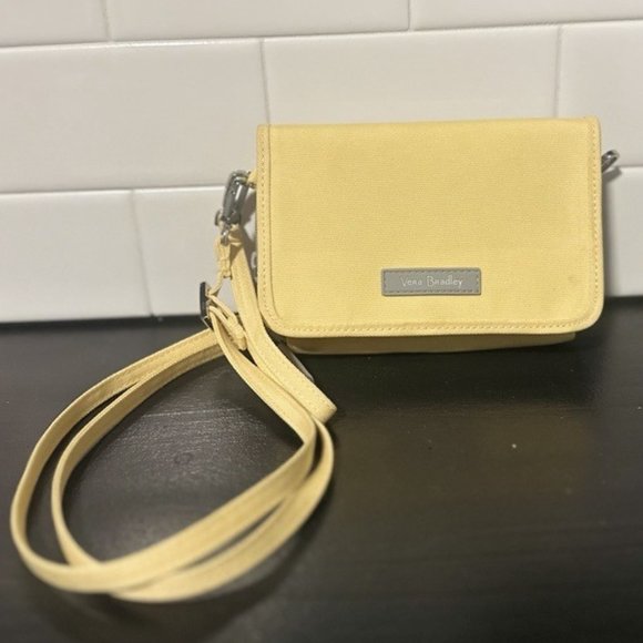 Vera Bradley Yellow Canvas Clutch - Picture 2 of 3